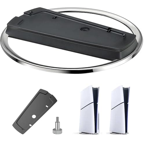 Image of HARIKIKI Vertical Stand for PS5 Slim & Disc/Digital Console, Base Stand for PS5 Accessories with Anti-Slip Pad and Screw