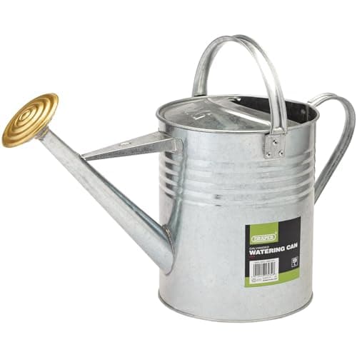 Image of Draper 53234 Galvanised Watering Can, Silver, 9L