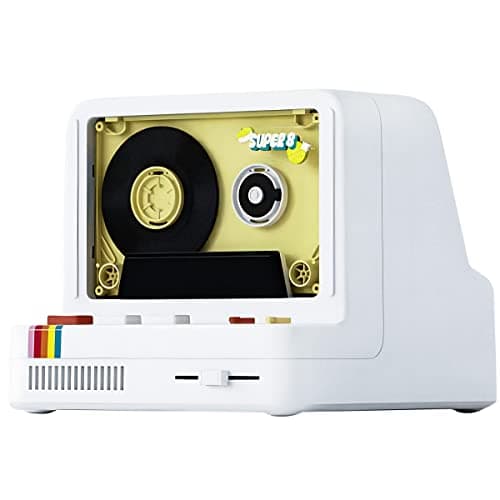 Image of X20 Retro Bluetooth Speaker with Vinyl Record Look, Hi-Fi Stereo Sound, 5 Light Modes, Scent Pad Slot, BT 5.0/AUX/TF Card Support, Vintage Home Music Player, 4 Stickers Included (White)