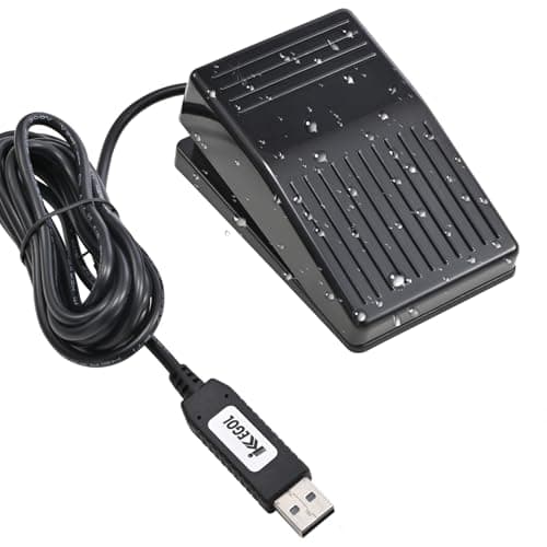 Image of iKKEGOL Upgraded USB Foot Pedal, IP37 Waterproof Hands-Free Control Pedal, One Key Programmable Footswitch Game Mouse Keyboard for Transcription, Gaming, Work Page Turner HID Mechanical Switch