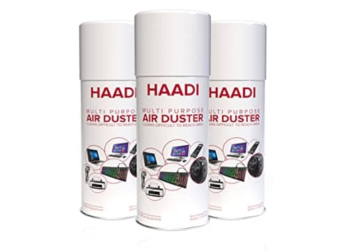 Image of Air Duster Can Spray Gun 400ml (Pack of 3) – Invertible Compressed Gas Cleaner, Non-Contact Portable Power Duster for Electronics, Keyboards, and Hard-to-Reach Areas