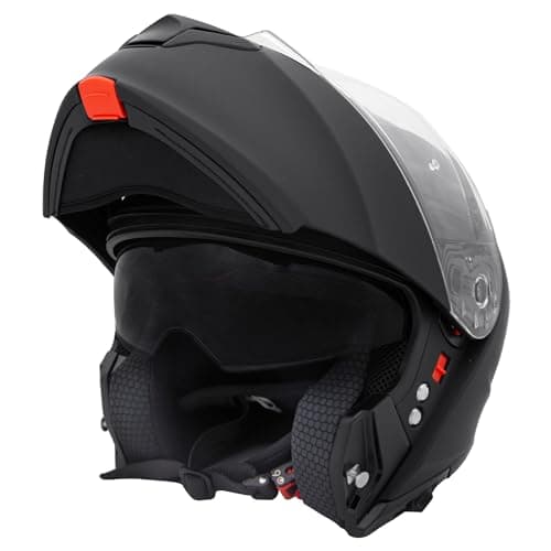 Image of Zorax Matt Black L (59-60cm) ZOR-838 Double Visor Modular Flip up Front Motorcycle Motorbike Helmet ECE 2206 Approved