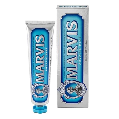 Image of Marvis Aquatic Mint Toothpaste, 85 ml, Sensational Flavoured Toothpaste Helps Remove Plaque & Promote Healthy Gums with Long-Lasting Freshness