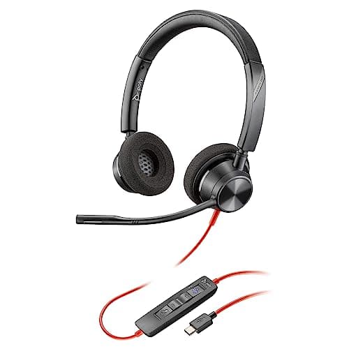 Image of Poly Blackwire 3320 Wired Headset – Flexible Microphone Boom – Hi-fi Stereo - Connect to PC/Mac via USB-C or USB-A - Certified for Microsoft Teams