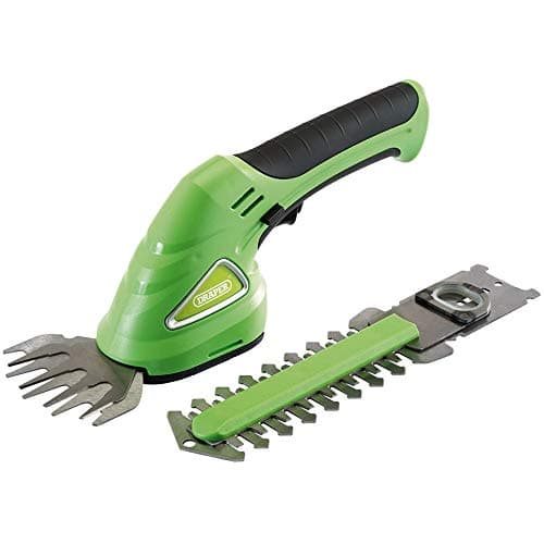 Image of Draper Cordless Grass Shears 7.2 V | Hand Held Mini Hedge Strimmer | Lightweight Multi-Blade Functionality | 53216