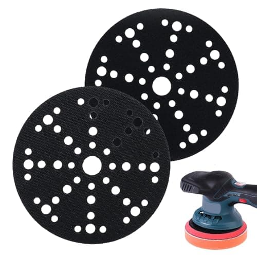 Image of 2 Pack Pad Savers for Sander 6" 150mm 49 Holes Hook and Loop Backing Pad Sanding Protection Pad Compatible with Festool ETS 150 / ETS EC 150 / LEX 150 / WTS 150/7 Electric Pneumatic Sanders