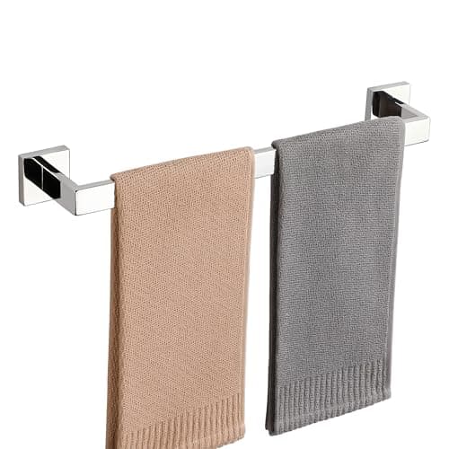 Image of Sayayo Chrome Towel Rail Wall Mounted Bathroom Towel Holder 50CM Towel Rack, SUS304 Stainless Steel Waterproof & Anti-Rust