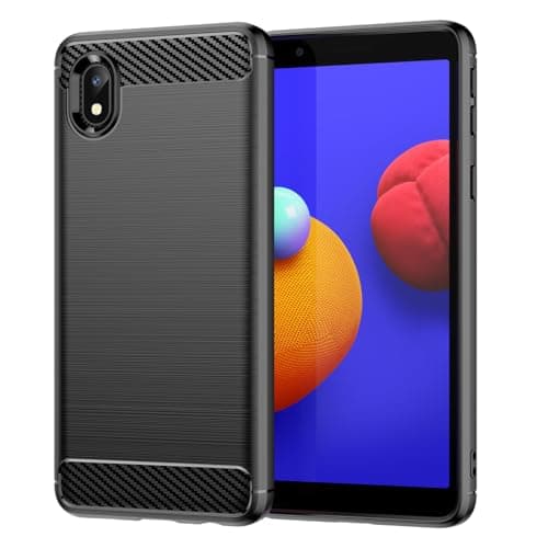 Image of Vavies Case for Galaxy A01 Core Case, for Samsung M01 Core/A3 Core SM-A013F Carbon Fiber Case Slim Soft TPU Case Shock-Absorption Protective Shockproof Phone Cover for Samsung Galaxy A01 Core Black