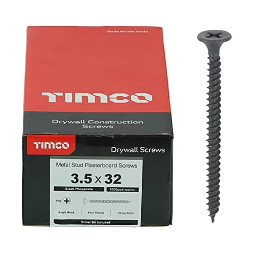 Image of TIMCO PH2 Philips Drywall Screws - 3.5 x 32 - Grey - Box of 1000