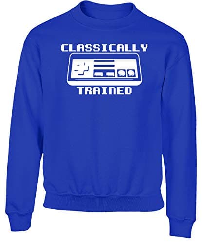 Image of Hippowarehouse Classically Trained Kids Children's Unisex Jumper Sweatshirt Pullover Royal