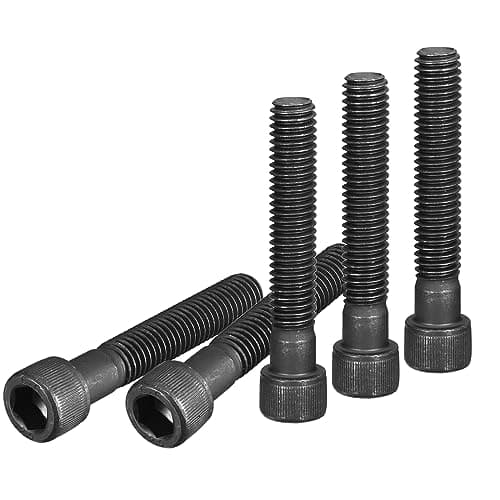 Image of DTGN 3/8-16x2" Socket Head Cap Screws Bolts, 10Pcs 12.9 Grade Alloy Steel, Machine Hex Socket Screw, Hex Drive, Black Oxide Finish, UNC Coarse Thread Partially Threaded