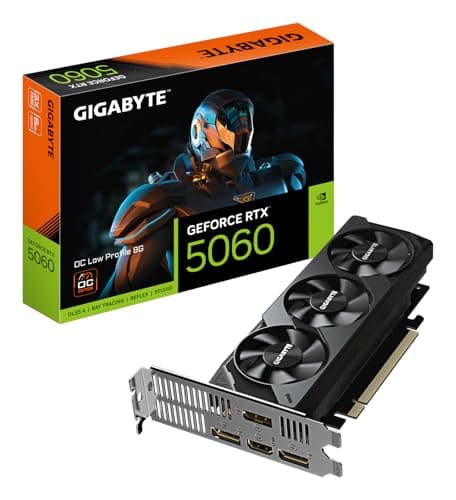 Image of Gigabyte GeForce RTX 5060 OC Low Profile 8G Graphics Card - 8GB GDDR7, 128bit, PCI-E 5.0, 2512 MHz Core Clock, 3 x DisplayPort, 1 x HDMI, GV-N5060OC-8GL