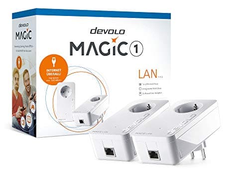 Image of Devolo Magic 1 Lan Starter Kit 1-1-2 1200 Mbit/s Ethernet/LAN Blanc 2 pièce(s)