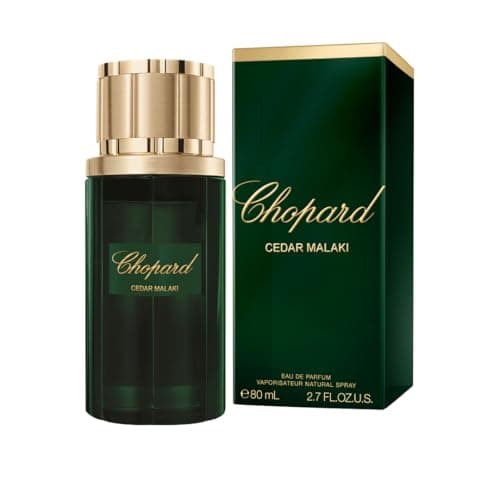 Image of Chopard Cedar Malaki 80ml - Eau de Parfum for Men - Woody Aromatic Fragrance - Majestic Notes of Cedar, Grapefruit, Patchouli and Tonka Bean - Black Glass Bottle