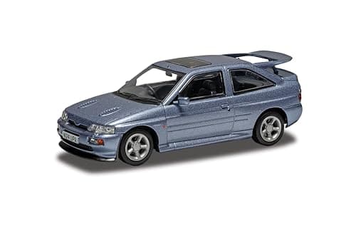 Image of Corgi VA14808 Ford Escort RS Cosworth Auralis Blue Diecast Model Car - 1:43 Scale Vanguards Model Car Collection, Turbo Design & Detailed Interior, Pre-Built Diecast Cars