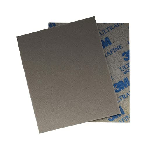 Image of 3M Softback Sanding Sponge Aluminum Oxide Abrasive Pad 4-1/2 Inch x 5-1/2 Inch, Ultrafine 800-1000 Grit (Set of 2)