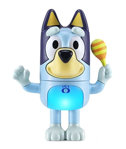 Image of VTech Shake It Bluey, Official Character, Interactive Toddler Toy with Music, Sounds and Phrases from the TV show, Educational Learning Gift for Kids Age 3+, English Version, Blue
