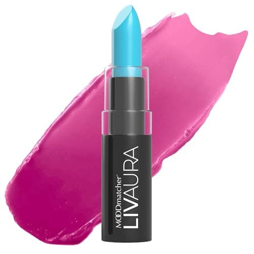Image of Fran Wilson MOODmatcher Original Color-Change Lipstick, LIGHT BLUE - 12 HOUR Long Wear, Waterproof, Ultra-Hydrating and Moisturizing with Aloe & Vitamin E, Smudgeproof, Fadeproof & Kissproof, 0.12 Oz (3.5g)