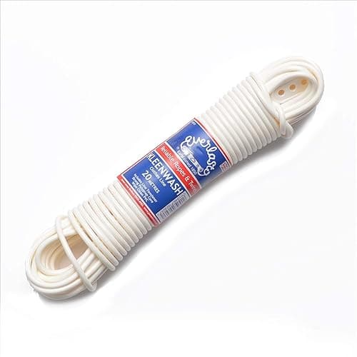 Image of EVERLASTO 'Kleenwash' White PVC Clothes/Washing Line 4.8mm x 30M