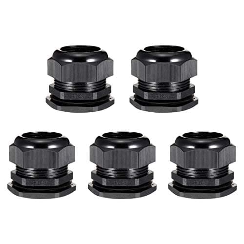 Image of sourcing map 5Pcs PG48 Cable Gland Waterproof Plastic Joint Adjustable Locknut for 37-44mm Dia Cable Wire
