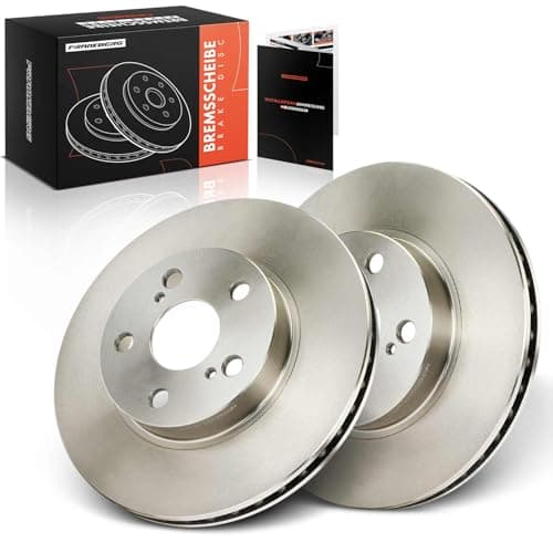 Image of Frankberg Brake Disc Set incl. 2x Discs Front Vented Ø255mm Compatible with Prius Liftback W2 1.5 Hybrid 2003-2009 Replace# 4351247030