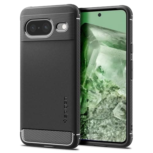 Image of Spigen Rugged Armor Case Compatible with Google Pixel 8 - Matte Black