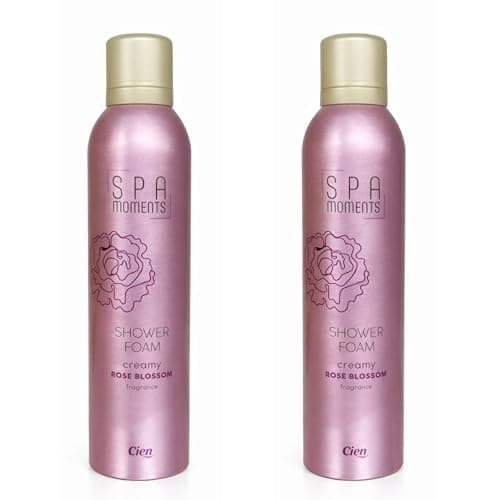 Image of Ark Future Spa Moments Creamy Shower Foam – Luxury Floral Body Wash Mousse – Soft Foaming Cleanser for Smooth & Fresh Skin – Pack of 2 x 200mlEach (Rose Blossom)