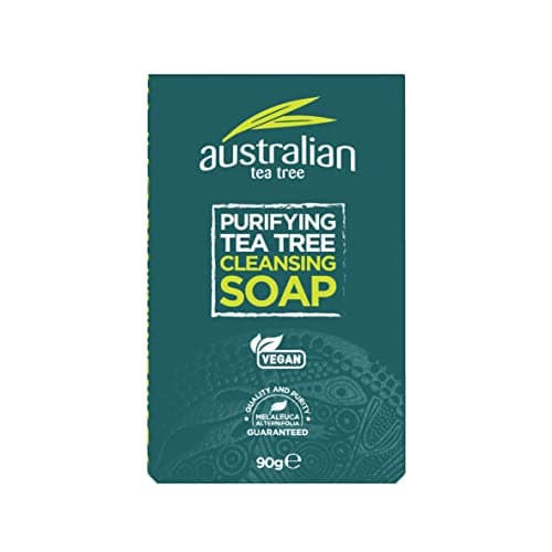 Image of Australian Tea Tree Soap Bar, Purifying, Natural, Vegan, Cruelty Free, Paraben and SLS Free, Cleansing, 90 g