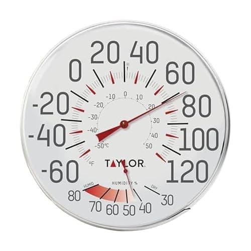 Image of Taylor Precision Products Humidiguide Dial Thermometer (12-Inch), White, One Size