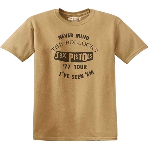 Image of The Sex Pistols Seen 'Em Official Tee T-Shirt Mens Unisex (Large) Yellow