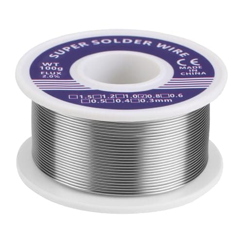 Image of Solder Wire 0.8mm 100g, Lead Free Rosin Core Soldering Wire Sn99.3 Cu0.7, Electrical Solder for Circuit Boards Components and Wires, Plumbing Solder for DIY Repairs and Electronic Soldering Projects