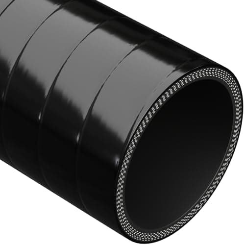 Image of Straight Reinforced Silicone Heater Coolant or Turbo Inlet Hose 1000mm piece ID: 19mm - Black
