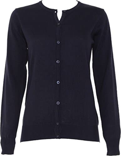 Image of Women's Arundel Crew Neck Cardigan Long Sleeve Navy 16.0