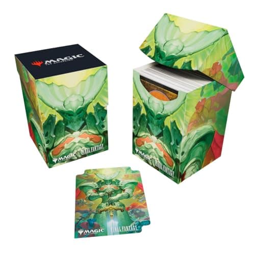 Image of Ultra Pro - Final Fantasy x Universes Beyond Summon Knights of The Round 100+ Deck Box for Magic: The Gathering | Trading Card Accessories, Collectible Card Game Gear, Fantasy Gaming Supplies