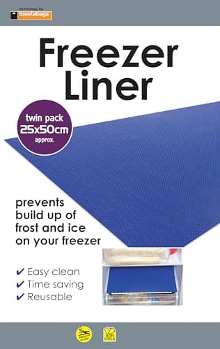 Image of Anti-Frost Freezer Mats (2 Pack) – Non-Stick, Reusable Fridge & Freezer Liners – Easy Clean, Cut-to-Size Shelf Mats for Drawers & Shelves