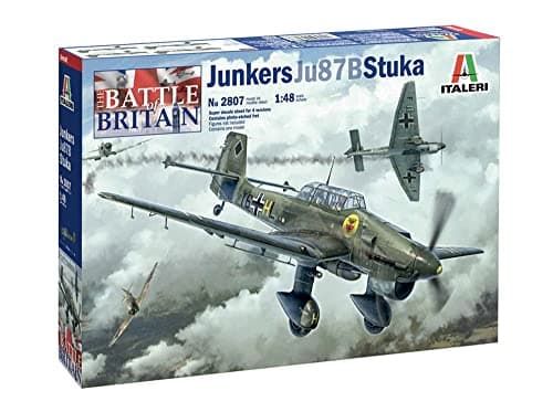 Image of Italeri 2807S 1:48 Junkers JU-87B Stuka Bat.o.Brit, model building, kit, standing model building, crafts, hobbies, gluing, plastic kit, detailed