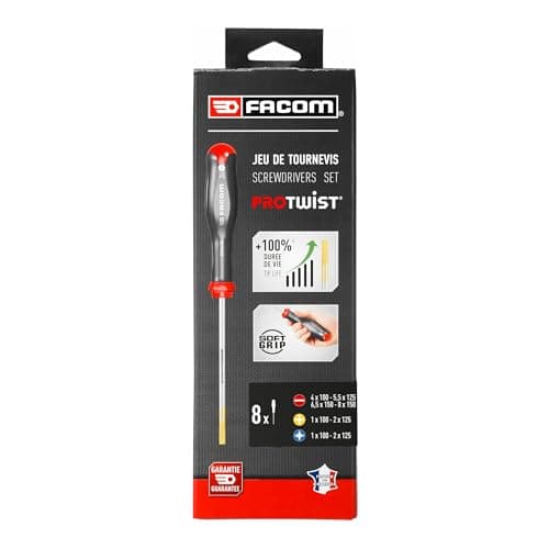 Image of FACOM Protwist Screwdriver Set of 8 - at.J8PB, Silver, 8 Pieces