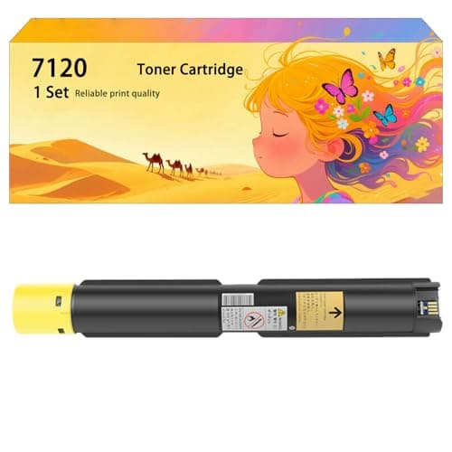 Image of Compatible 006R01457 006R01460 006R01459 006R01458 High-Capacity Toner Cartridge Set, Works for Xerox WorkCentre 7120 7125 7220 7220I 7225 7225I Printers, Digital Colour Press 1*yellow