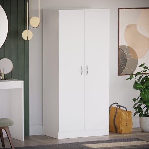 Image of Vida Designs Riano 2 Door Wardrobe, White (2)