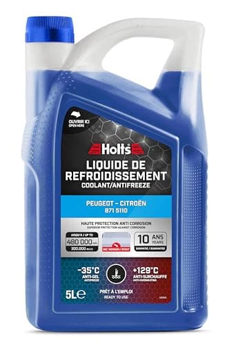 Image of Holts HAFR0002B Antifreeze Coolant for Peugeot Citroen with spout 10-year 300k mile long life protection to -35°C, with spout, Blue, 5 Litre