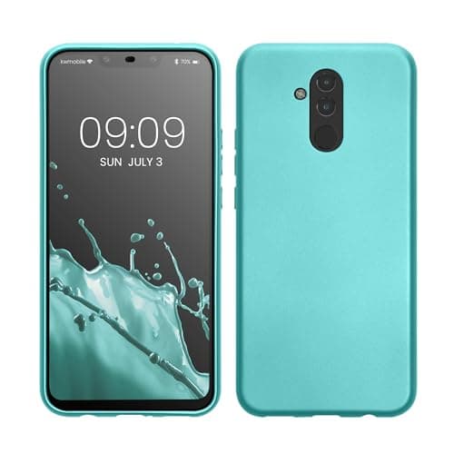 Image of kwmobile Case for Huawei Mate 20 Lite Case - Soft Slim Metallic TPU Silicone Cover - Metallic Mint Green