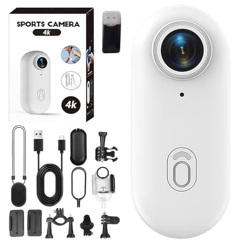 Image of Pov Capture Pro, POV Pro 4k Camera, 2026 NEW 128GB Pocket Thumb Action Camera, 360° Rotation Portable Wearable Mini Action Cam, for Bike Cycling, Vlogging (White 4K,128G Standard)