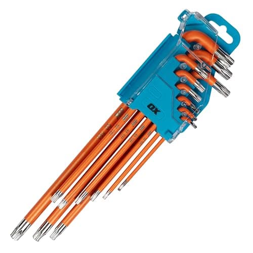 Image of OX Pro Tamperproof Torx Key Set | Long Arm 9pc | T10–T50 Security Star Keys | S2 Steel | Professional Grade