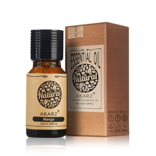 Image of AKARZ Mango Essential Oil Natural Organic Mango Oil for Skin Body Hair Care,Diffuser, Candle,Soap,Making, DIY,Massage Aroma 10ml