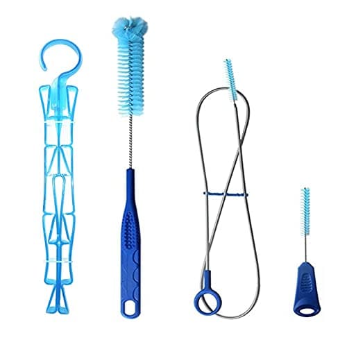 Image of TANNOZHE Hydration Bladder Cleaning Brush Set 4 in 1 Cleaning Kit Long Flexible Hose Brush Small Brush for Bite Valve