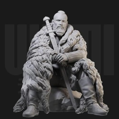 Image of 1/24 Scale Resin Figure Model Kit Ancient Figurines Miniature Viking Warrior Bjorn Ironside Unassembled Unpainted