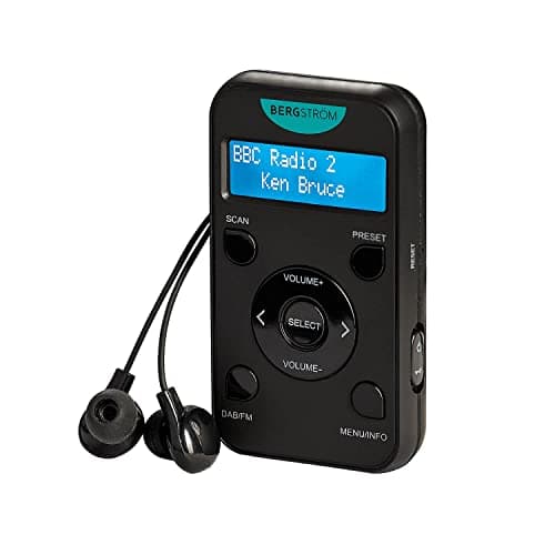 Image of Coopers of Stortford - Portable DAB Radio with FM Tuner and Headphones - Pocket Size Design with Rechargeable Battery - USB Charging Lead Included