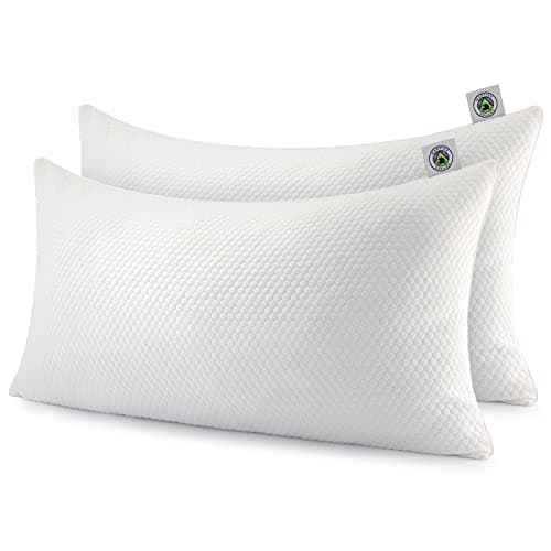 Image of Martian Dreams Martian Made LunaCore Hybrid Pillow, Microfibre & Shredded Memory Foam Fill, Medium to Firm, Hypoallergenic (Super King Size 50x90cm) 2 Pack, For Side Sleepers Collection