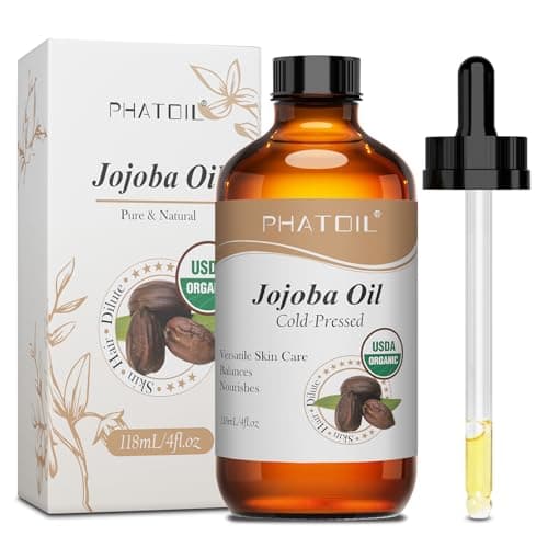 Image of USDA Organic Jojoba Oil 118ml - Cold-Pressed, 100% Pure & Natural Jojoba Oil for Skin, Hair & Body - Moisturizer, Anti-Aging, Carrier Oil for Essential Oils