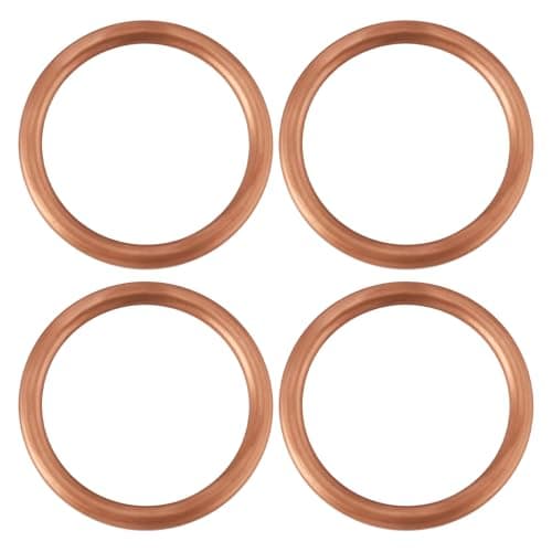 Image of SG Store 4pcs Motorcycles Exhaust Copper Gasket 4H7-14613-00 Compatible with YAMAHA XJ 750 XJ 900 XJ 900 F 40x32x4 mm